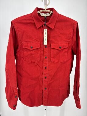 Alex Mill Highland Shirt Men M Red Long Sleeve Button Up Chamois Classic Utility